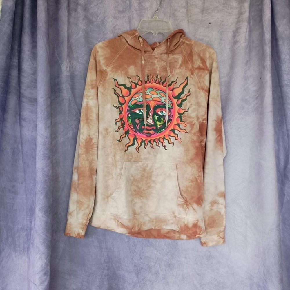Sublime 1995 Summer Tour Tie Dye Hoodie Med Psychedelic Sun‎ Graphic Sweatshirt